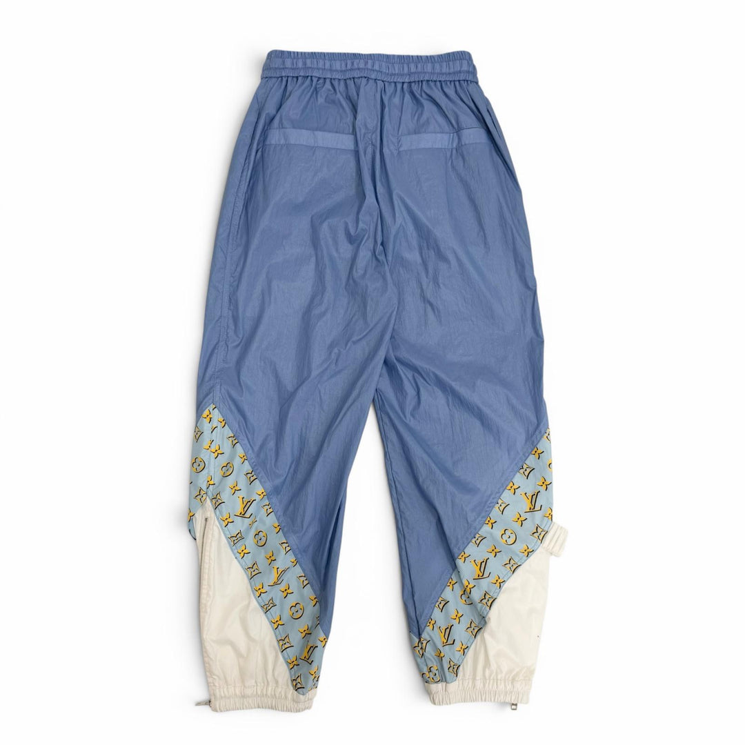 未使用品☆LOUIS VUITTON ルイヴィトン 24AW モノグラム 3Dアクセント ジョギングパンツ ブルー系 34 イタリア製 正規品 レディース
