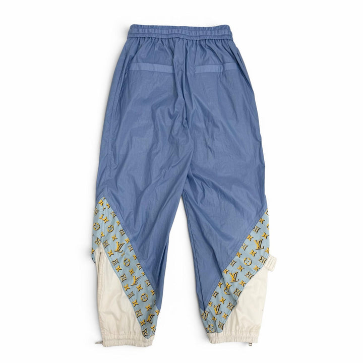 未使用品☆LOUIS VUITTON ルイヴィトン 24AW モノグラム 3Dアクセント ジョギングパンツ ブルー系 34 イタリア製 正規品 レディース