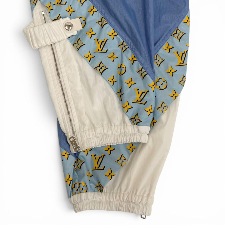 未使用品☆LOUIS VUITTON ルイヴィトン 24AW モノグラム 3Dアクセント ジョギングパンツ ブルー系 34 イタリア製 正規品 レディース