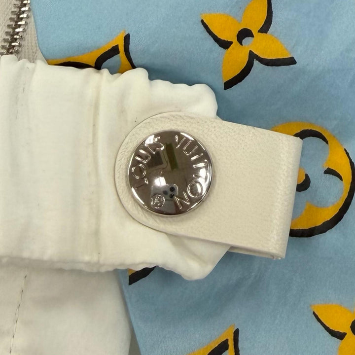 未使用品☆LOUIS VUITTON ルイヴィトン 24AW モノグラム 3Dアクセント ジョギングパンツ ブルー系 34 イタリア製 正規品 レディース