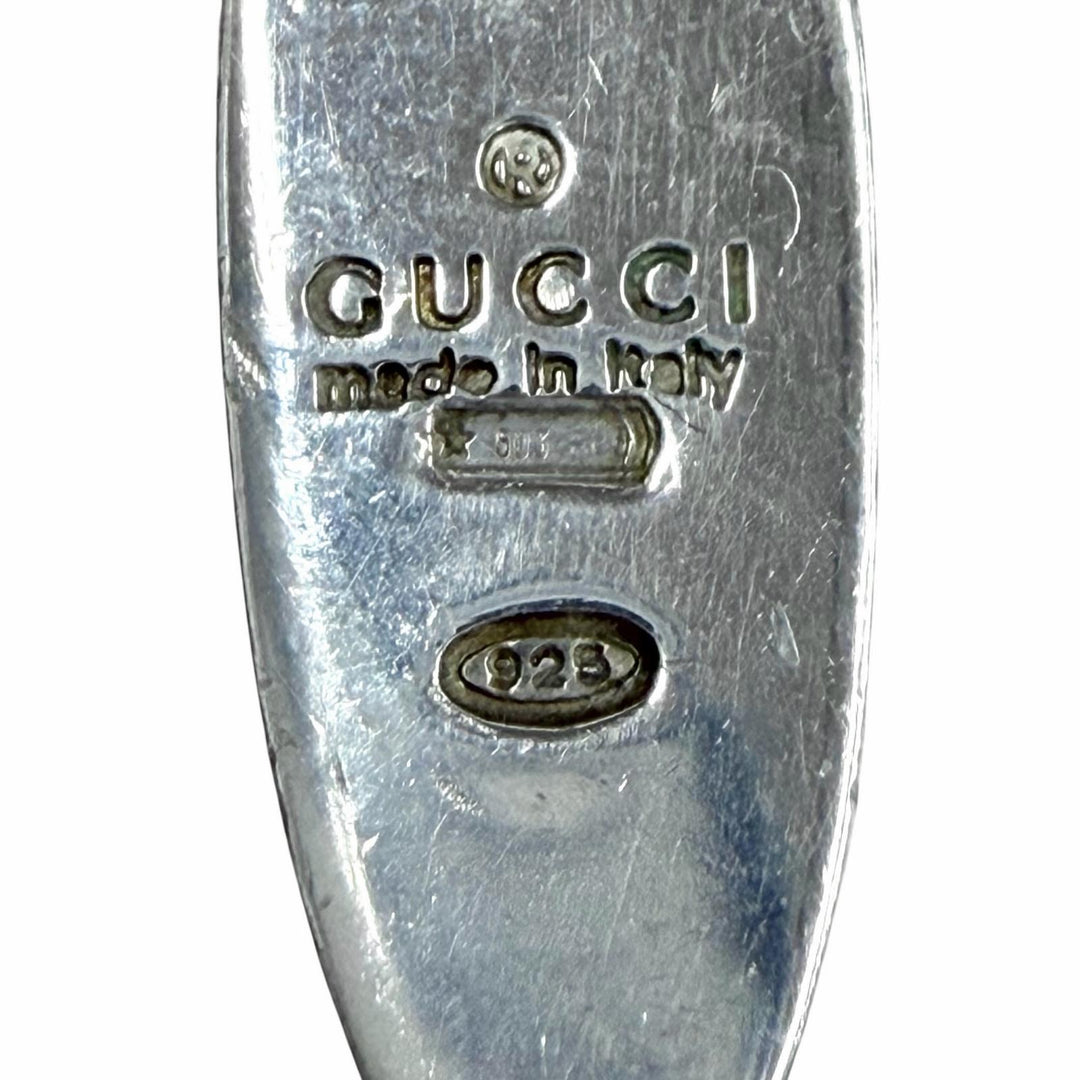 良品◇GUCCI グッチ オーバル SV925 ピアス 両耳用 アクセサリー シルバー イタリア製 重量11.46g レディース