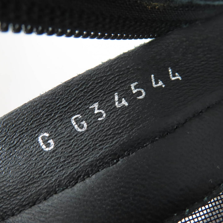 未使用品☆CHANEL シャネル G34544 ココマーク・カメリア メッシュデザイン アンクルブーツ ブラック 38.5 伊製 レディース 箱・保存袋付