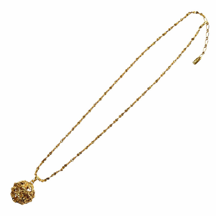 美品◇YVES SAINT LAURENT イヴ・サンローラン ヴィンテージ ボール ネックレス ペンダント アクセサリー ゴールド レディース