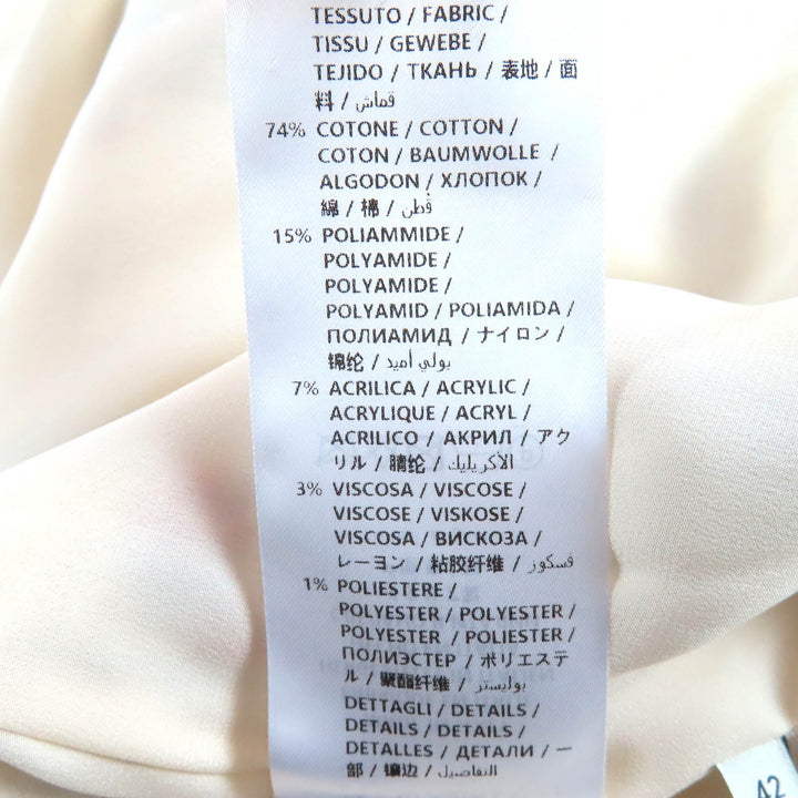 未使用品△GUCCI グッチ 569926 インターロッキングGボタン GG ツイード ノーカラージャケット ホワイト レッド ブルー 42 伊製 正規品