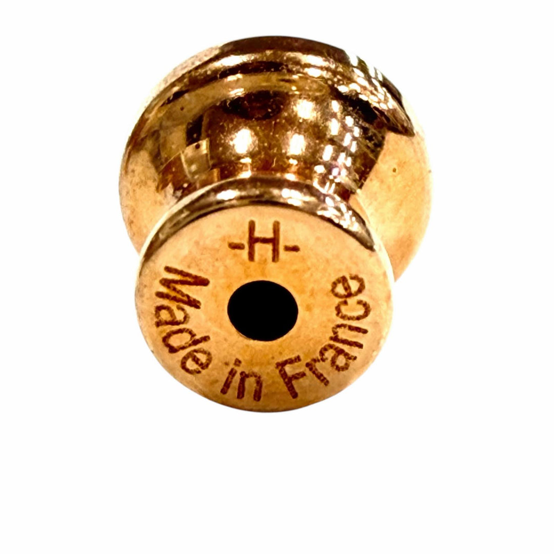 極美品◇HERMES エルメス ミニポップアッシュH マロングラッセ ローズゴールド ピアス アクセサリー フランス製 レディース 箱・保存袋付
