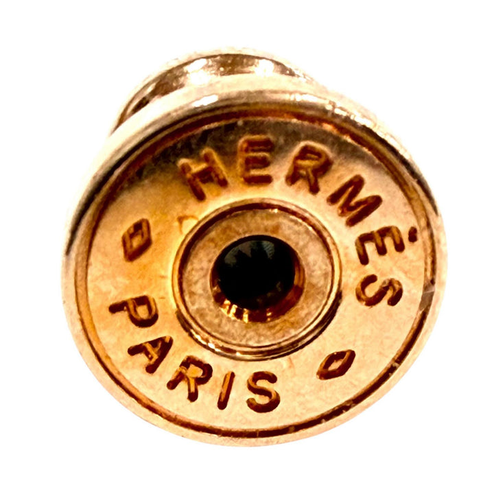 極美品◇HERMES エルメス ミニポップアッシュH マロングラッセ ローズゴールド ピアス アクセサリー フランス製 レディース 箱・保存袋付