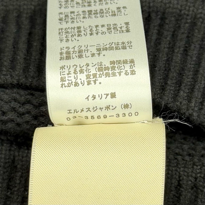 極美品★HERMES エルメス 24AW 2904D3 ウール100％ Hモチーフ ニット ポンチョ ブラック 34 イタリア製 正規品 レディース