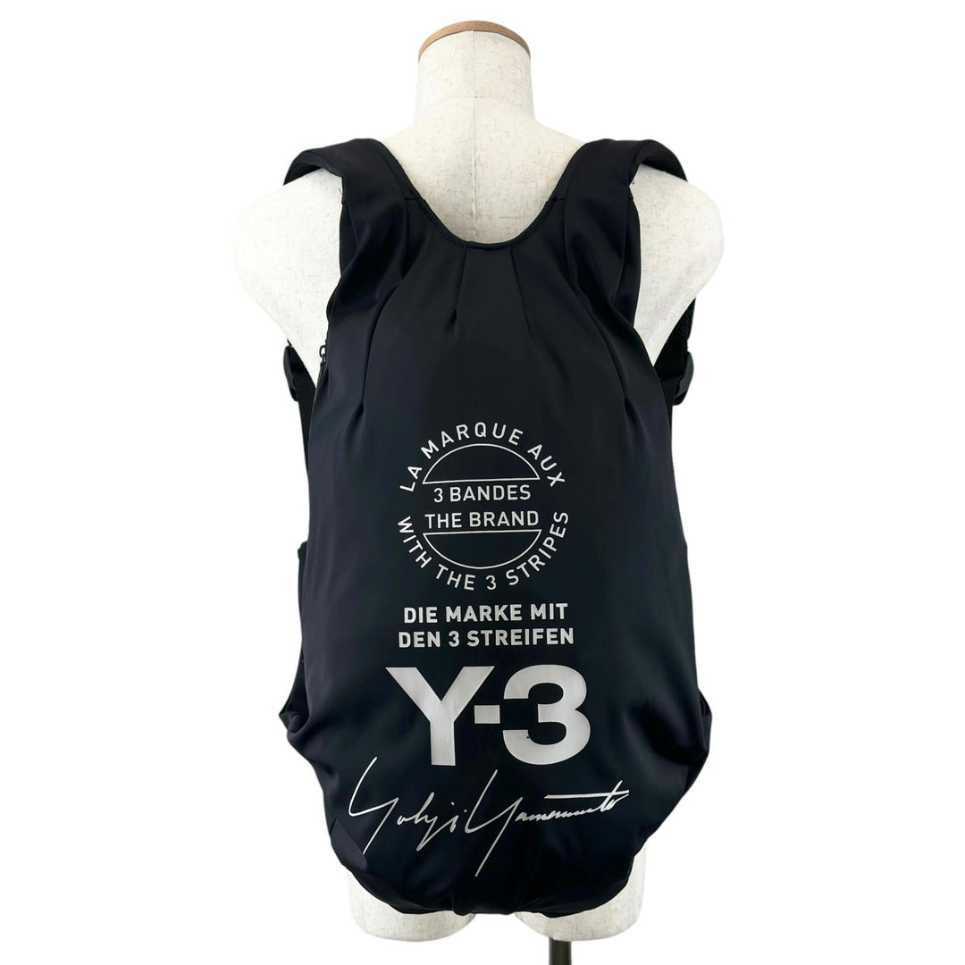 美品▲Y-3 ワイスリー 20SS GJ8285 adidas Yohji Yamamoto Backpack リュックサック デイパック ブラック ベトナム製 正規品 メンズ