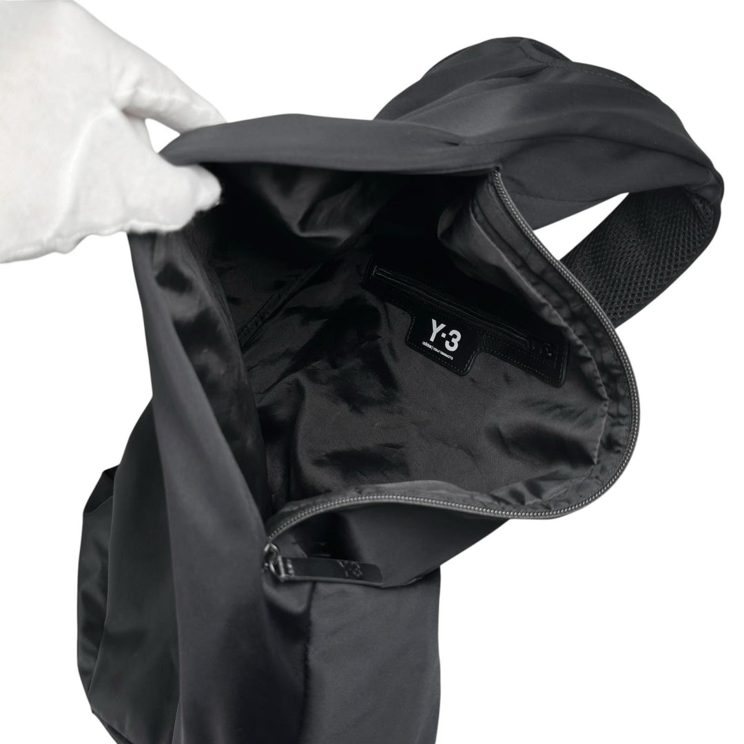 美品▲Y-3 ワイスリー 20SS GJ8285 adidas Yohji Yamamoto Backpack リュックサック デイパック ブラック ベトナム製 正規品 メンズ