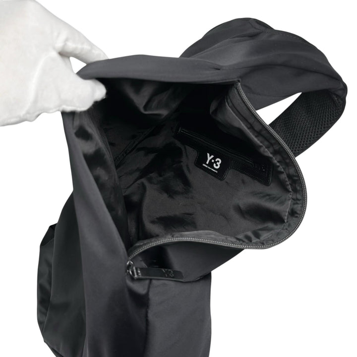 美品▲Y-3 ワイスリー 20SS GJ8285 adidas Yohji Yamamoto Backpack リュックサック デイパック ブラック ベトナム製 正規品 メンズ