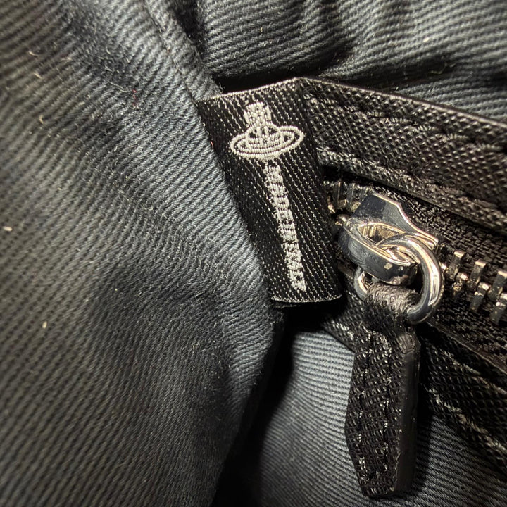未使用品☆Vivienne Westwood ヴィヴィアンウエストウッド オーブロゴ バイオグリーン レザー クロスボディバッグ ショルダーバッグ 黒