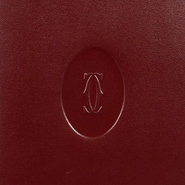 未使用品▲Cartier カルティエ マストライン 2Cモチーフ レザー ロングウォレット 二つ折り財布 ボルドー レディース 箱・保存袋付き