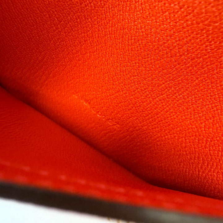 未使用品□HERMES エルメス ベアン スフレ アリゲーター Hロゴ ゴールド金具 長財布 オレンジポピー X刻印入り フランス製 メンズ 箱付き