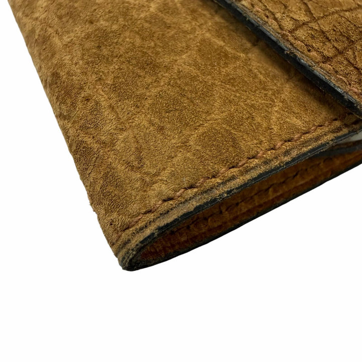 極美品□Valextra ヴァレクストラ ヴィンテージ ヒポポタマス カバ革 レザー 三つ折り 8連 キーケース 鍵入れ ブラウン メンズ 希少！