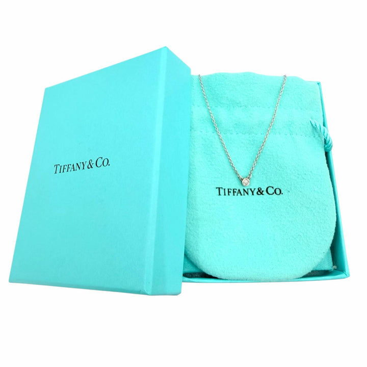 美品☆TIFFANY&amp;Co. ティファニー エルサペレッティ ダイヤモンド バイザヤードシングル ダイヤモンド ペンダント AG925 重量1.6g 箱袋付