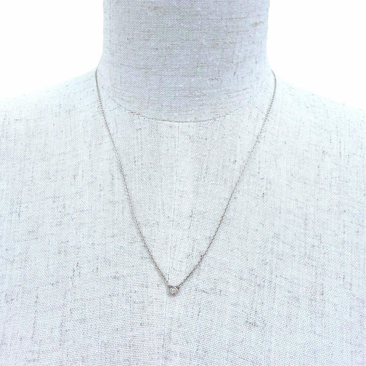美品☆TIFFANY&amp;Co. ティファニー エルサペレッティ ダイヤモンド バイザヤードシングル ダイヤモンド ペンダント AG925 重量1.6g 箱袋付