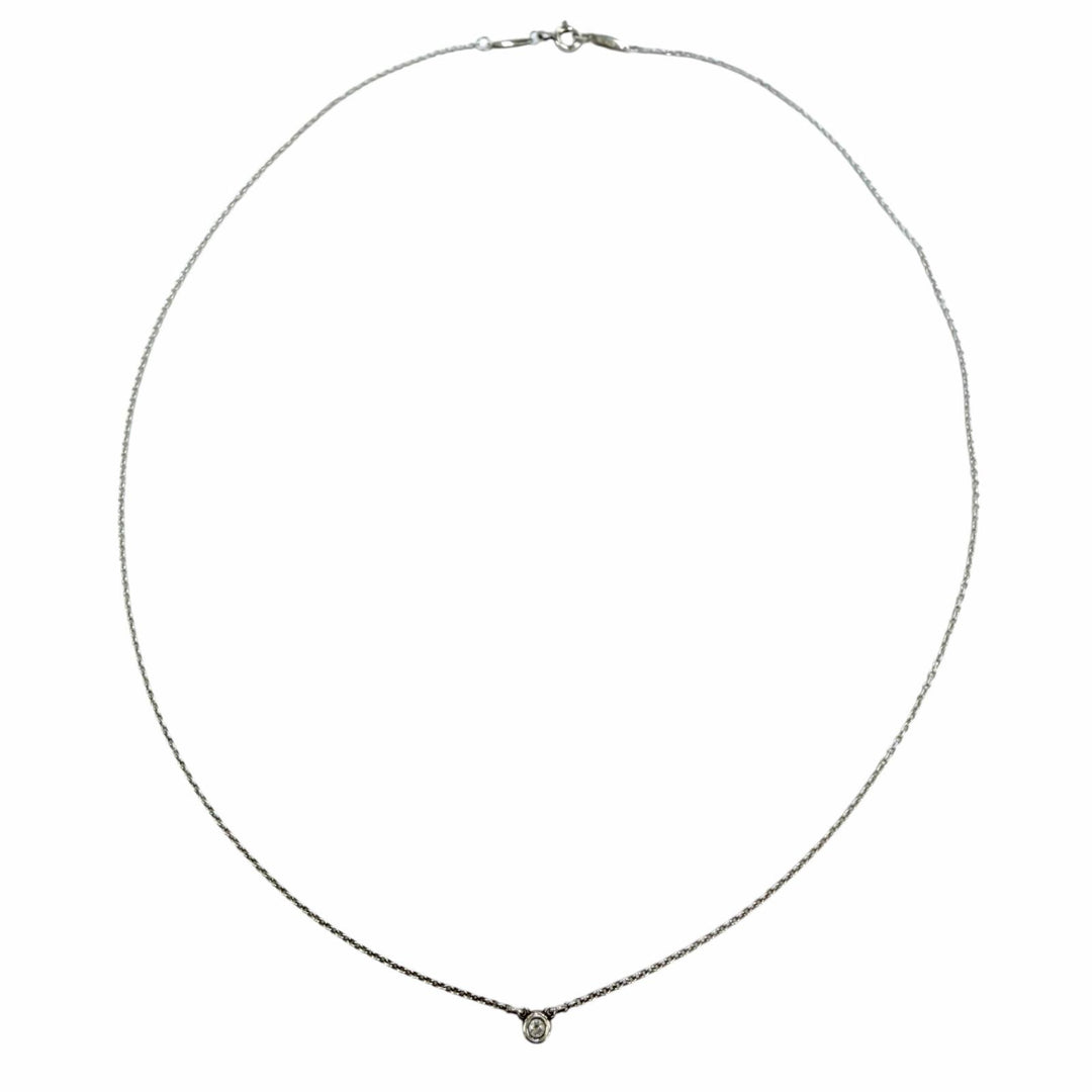 美品☆TIFFANY&amp;Co. ティファニー エルサペレッティ ダイヤモンド バイザヤードシングル ダイヤモンド ペンダント AG925 重量1.6g 箱袋付