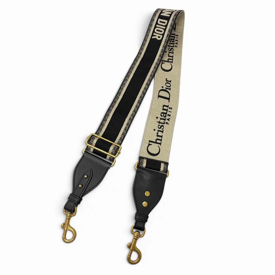 美品□DIOR ディオール オム S8557CBTE 一部レザー Christian Dior Paris ロゴ刺繍 現行品 ショルダーストラップ 伊製 定価175000円