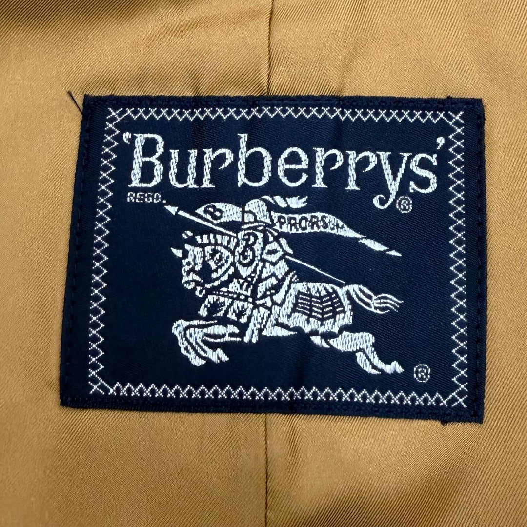 極美品▼Burberrys バーバリー ヴィンテージ ライナー付き 裏地ノバチェック柄 比翼仕立て ステンカラーコート ベージュ Mサイズ相当