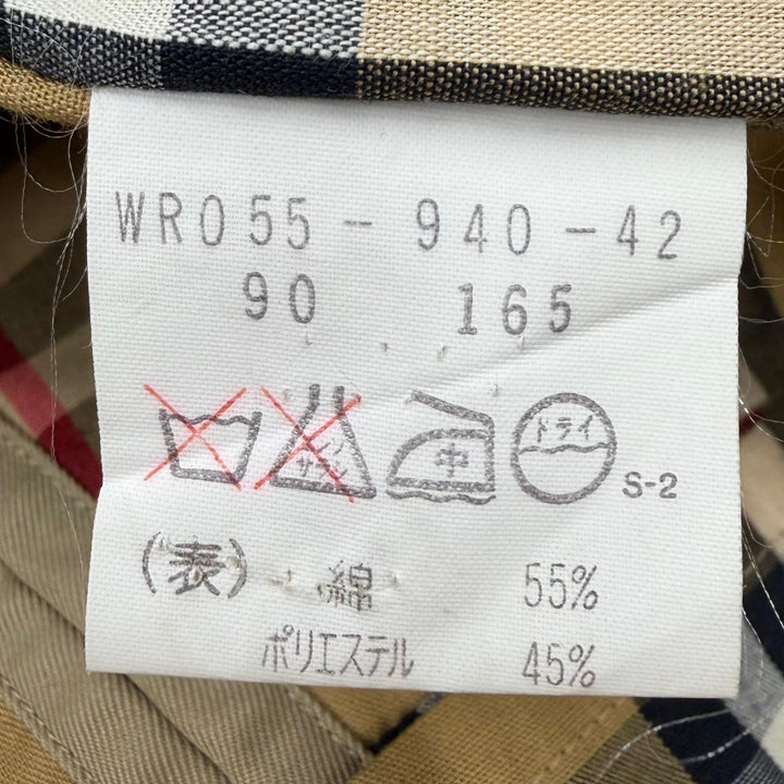 極美品▼Burberrys バーバリー ヴィンテージ ライナー付き 裏地ノバチェック柄 比翼仕立て ステンカラーコート ベージュ Mサイズ相当