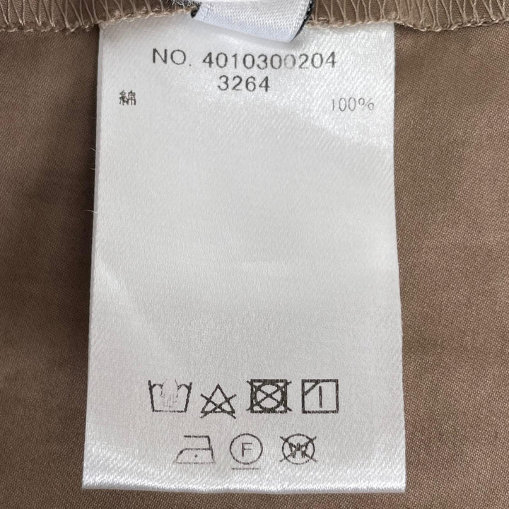 極美品▲ebure エブール 4010300204 コットン100% Satin Dress ベルト付き 半袖 ワンピース ベージュ 36 日本製 正規品 レディース