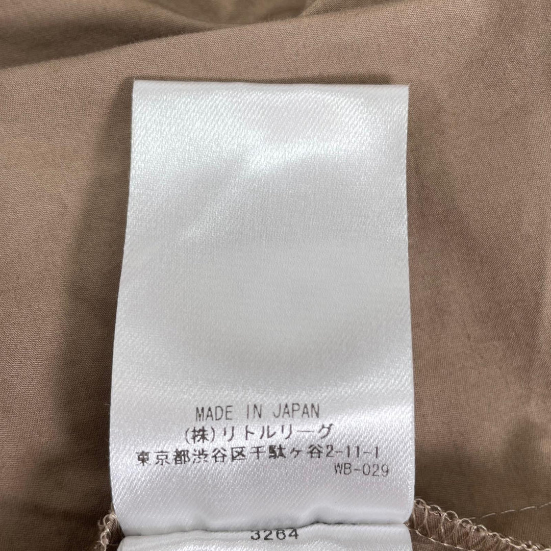 極美品▲ebure エブール 4010300204 コットン100% Satin Dress ベルト付き 半袖 ワンピース ベージュ 36 日本製 正規品 レディース