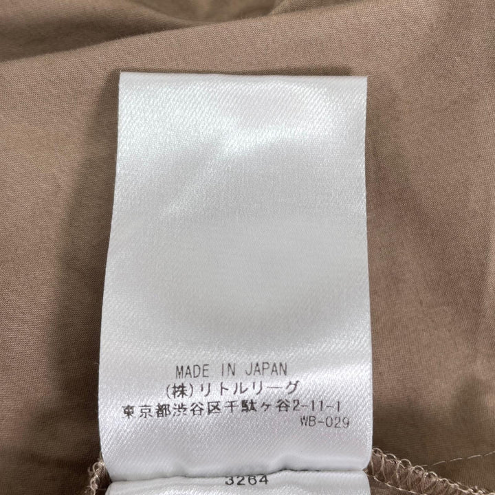 極美品▲ebure エブール 4010300204 コットン100% Satin Dress ベルト付き 半袖 ワンピース ベージュ 36 日本製 正規品 レディース