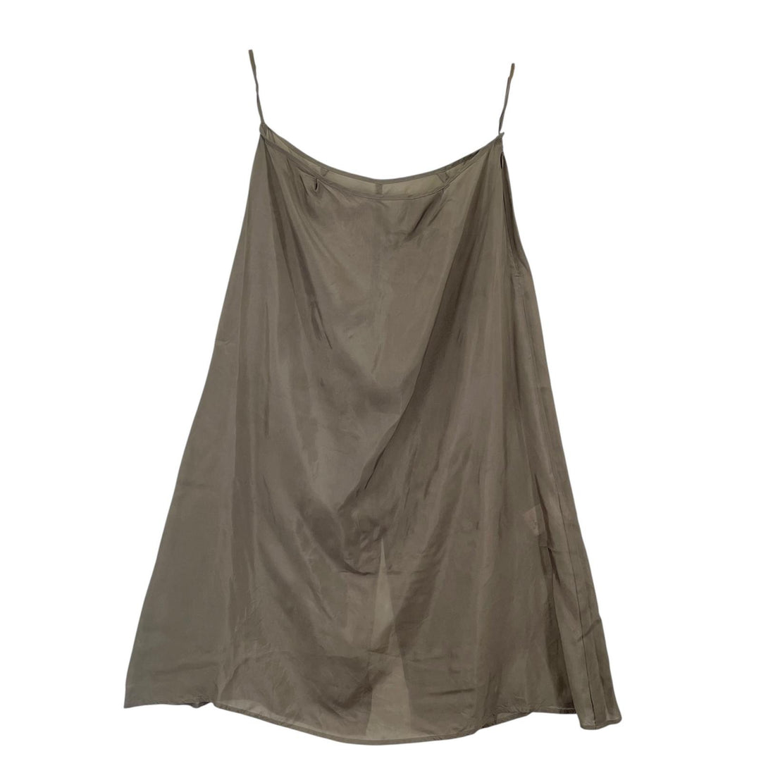 極美品▲ebure エブール 4010300204 コットン100% Satin Dress ベルト付き 半袖 ワンピース ベージュ 36 日本製 正規品 レディース