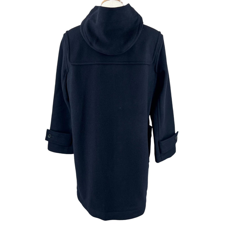 極美品▲Brooks Brothers ブルックスブラザーズ メルトン地 ウッドトグルボタン フード付 ダッフルコート ネイビー XS 正規品 メンズ