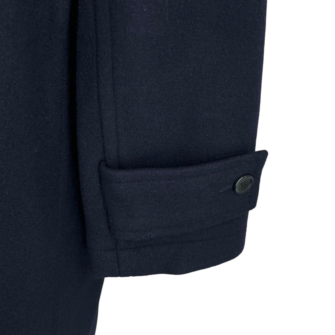 極美品▲Brooks Brothers ブルックスブラザーズ メルトン地 ウッドトグルボタン フード付 ダッフルコート ネイビー XS 正規品 メンズ