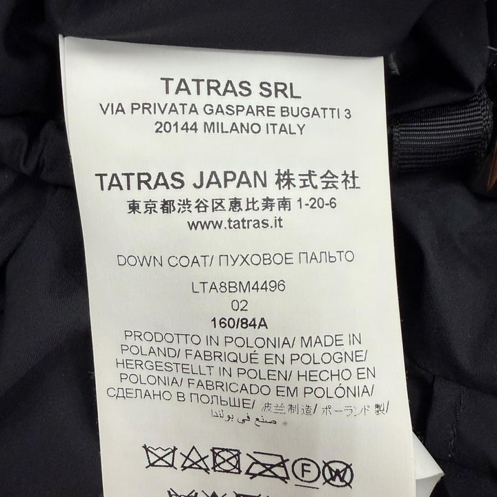 良品△TATRAS タトラス LTA8BM4496 POLITEAMA ポリテアマ ロゴワッペン フード付き WZIP ダウンコート ブラック 02 正規品 レディース
