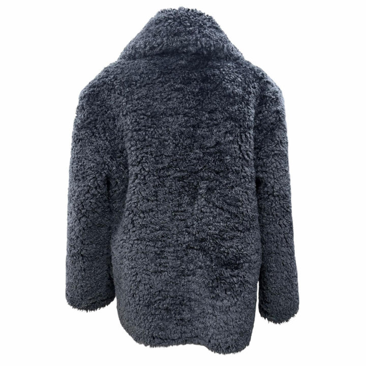 極美品△Stella McCartney ステラマッカートニー 2024年製 680088 3EU901 フェイクファーコート グレー 34 イタリア製 正規品 レディース