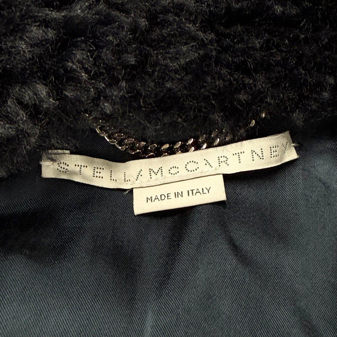 極美品△Stella McCartney ステラマッカートニー 2024年製 680088 3EU901 フェイクファーコート グレー 34 イタリア製 正規品 レディース