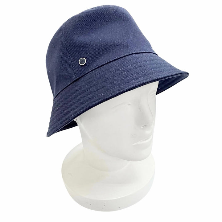 極美品△HERMES エルメス EDEN エデン コットン100％ セリエパーツ バケットハット 帽子 ネイビー 57 仏製 正規品 レディース 保存袋付き