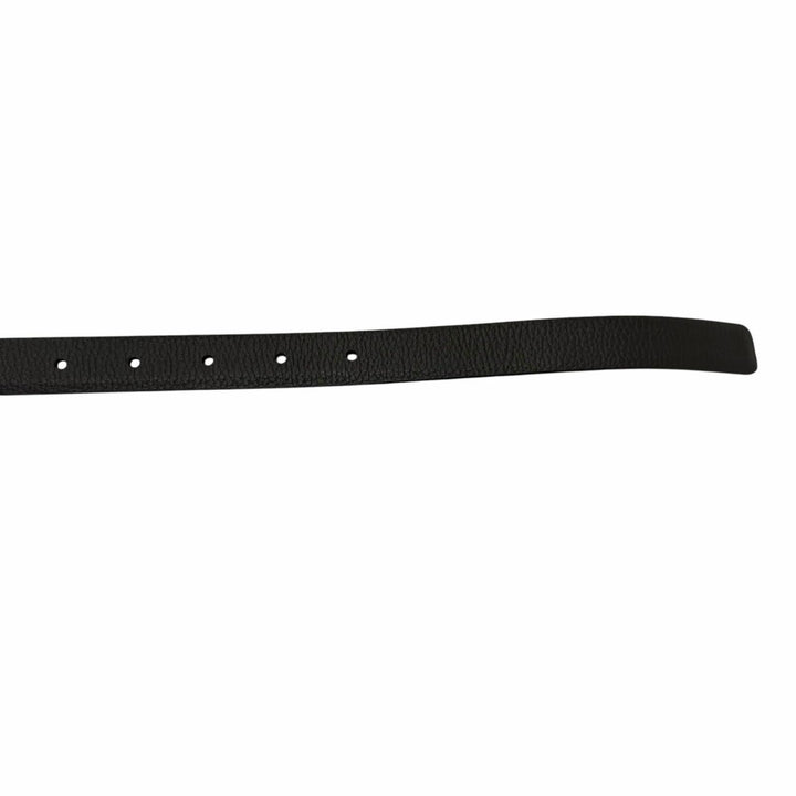 未使用品□Dunhill　ダンヒル　CO0917　シルバーピンバックル　レザーベルト　ブラック　95/38　イタリア製　メンズ　オススメ◎