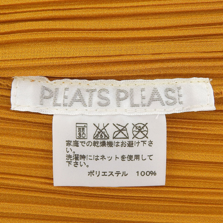 極美品▲PLEATS PLEASE プリーツプリーズ イッセイミヤケ PP23-JO164 ロングスリーブ カーディガン ブラウン 4 日本製 正規品 レディース
