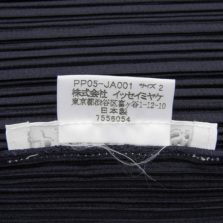 極美品▲PLEATS PLEASE プリーツプリーズ イッセイミヤケ PP05-JA001 ロング カーディガン ダークネイビー 2 日本製 正規品 レディース