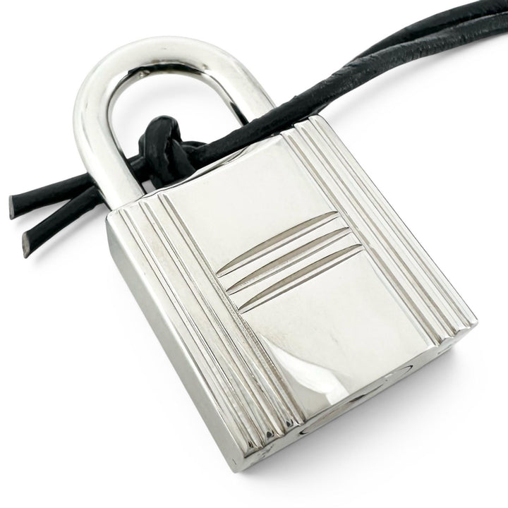 極美品▲HERMES エルメス Hロゴ刻印 カギ2本セット 114番 南京錠 カデナ シルバー レディース
