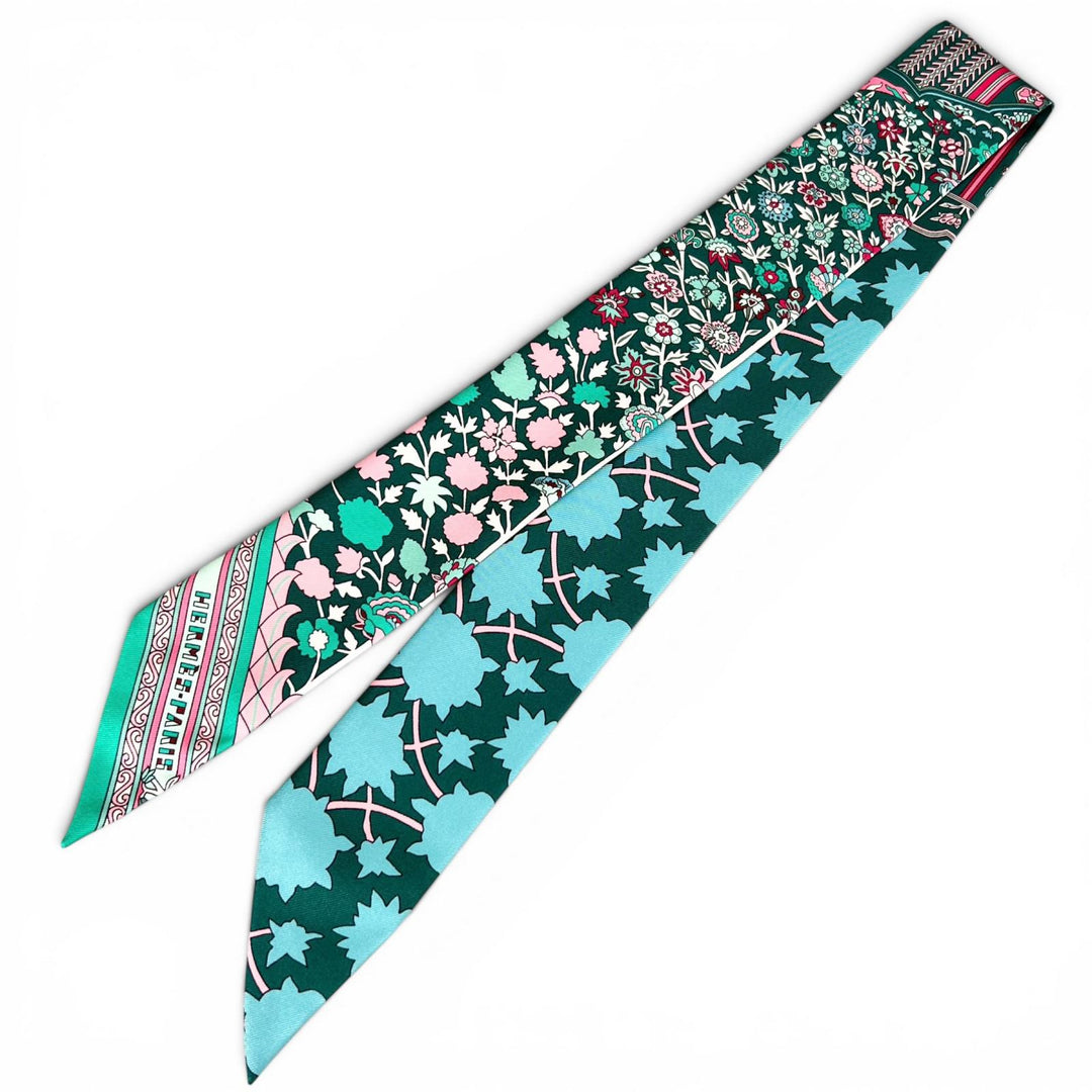 極美品▲HERMES エルメス Tapis Persans ペルシャ絨毯 シルク100％ ツイリー スカーフ マルチカラー フランス製 レディース 箱付き