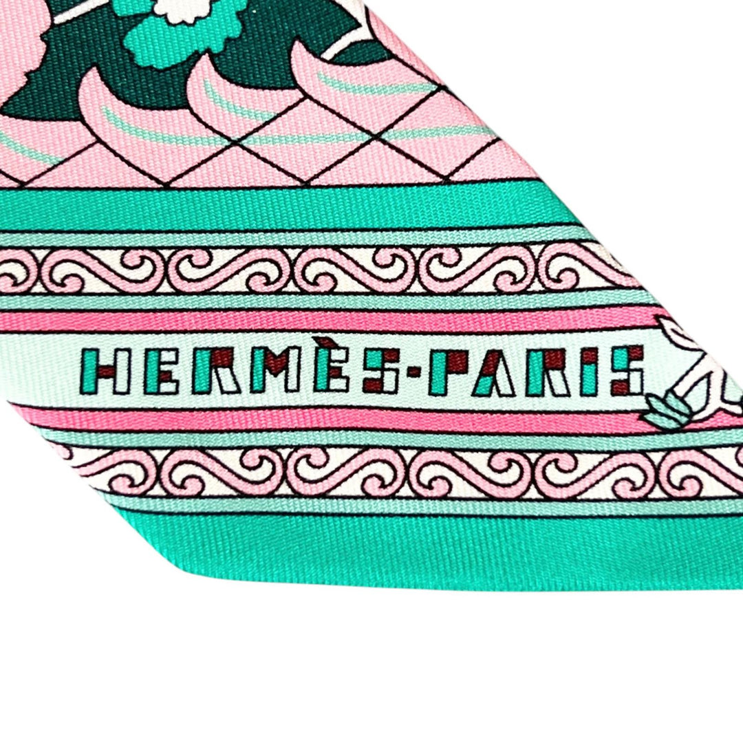 極美品▲HERMES エルメス Tapis Persans ペルシャ絨毯 シルク100％ ツイリー スカーフ マルチカラー フランス製 レディース 箱付き