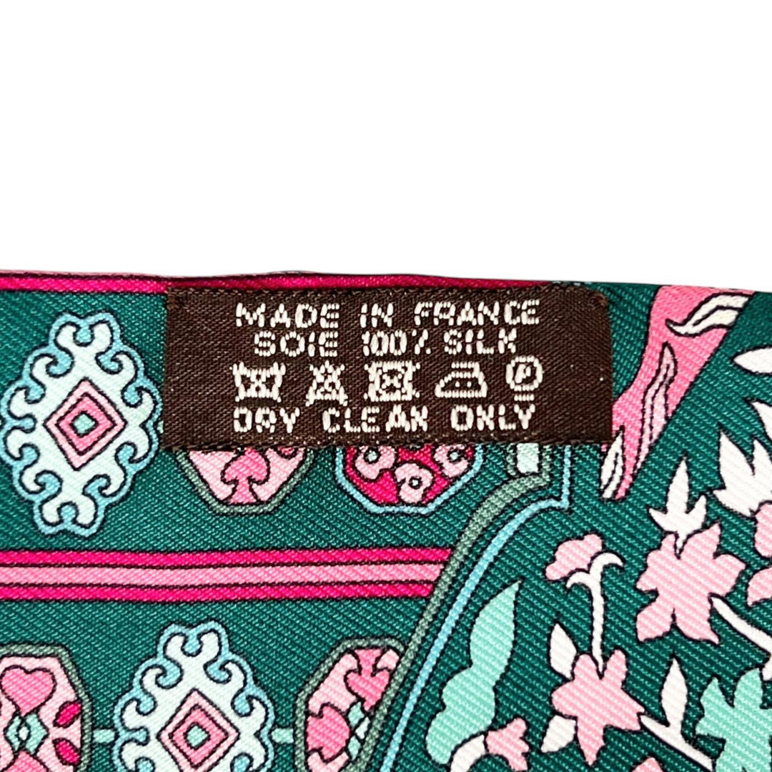 極美品▲HERMES エルメス Tapis Persans ペルシャ絨毯 シルク100％ ツイリー スカーフ マルチカラー フランス製 レディース 箱付き