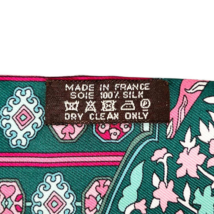 極美品▲HERMES エルメス Tapis Persans ペルシャ絨毯 シルク100％ ツイリー スカーフ マルチカラー フランス製 レディース 箱付き
