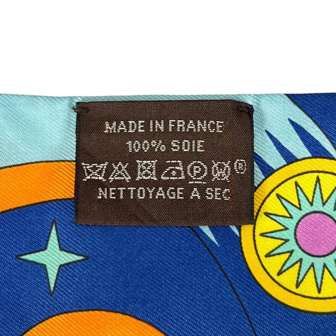 極美品▲HERMES エルメス La Source de Pegase ペガサスの源泉 シルク100％ ツイリー スカーフ マルチカラー フランス製 レディース 箱付
