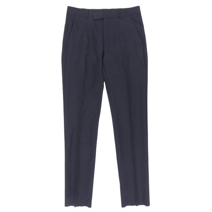 未使用品▲DIOR ディオール 013C120A4441 ウール モヘア センタープレス テーパードパンツ スラックス ダークネイビー 48 正規品 メンズ