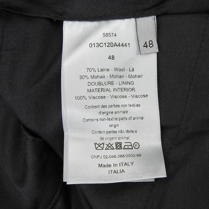 未使用品▲DIOR ディオール 013C120A4441 ウール モヘア センタープレス テーパードパンツ スラックス ダークネイビー 48 正規品 メンズ