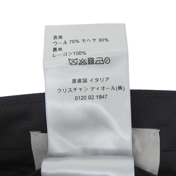 未使用品▲DIOR ディオール 013C120A4441 ウール モヘア センタープレス テーパードパンツ スラックス ダークネイビー 48 正規品 メンズ