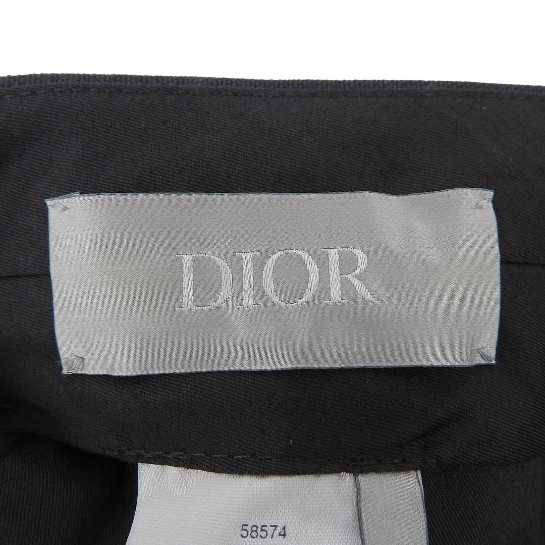 未使用品▲DIOR ディオール 013C120A4441 ウール モヘア センタープレス テーパードパンツ スラックス ダークネイビー 48 正規品 メンズ