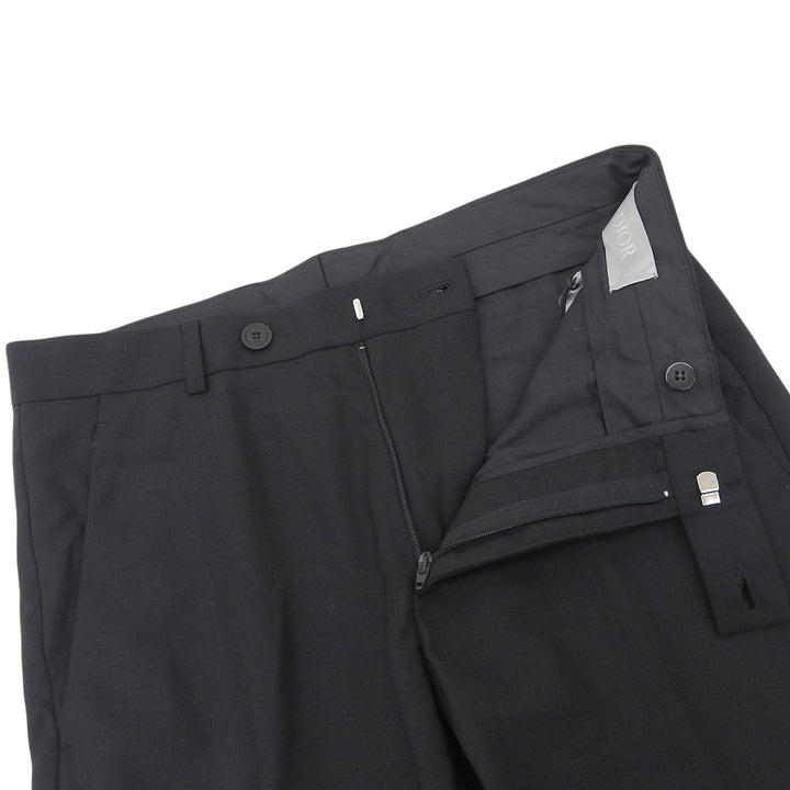 未使用品▲DIOR ディオール 013C120A4866 ウール100％ センタープレス テーパードパンツ スラックス 黒 44 イタリア製 正規品 メンズ