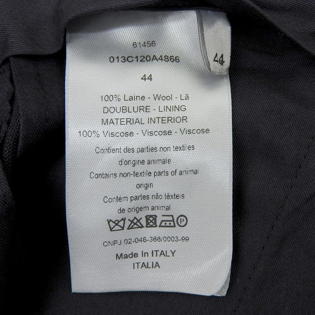 未使用品▲DIOR ディオール 013C120A4866 ウール100％ センタープレス テーパードパンツ スラックス 黒 44 イタリア製 正規品 メンズ