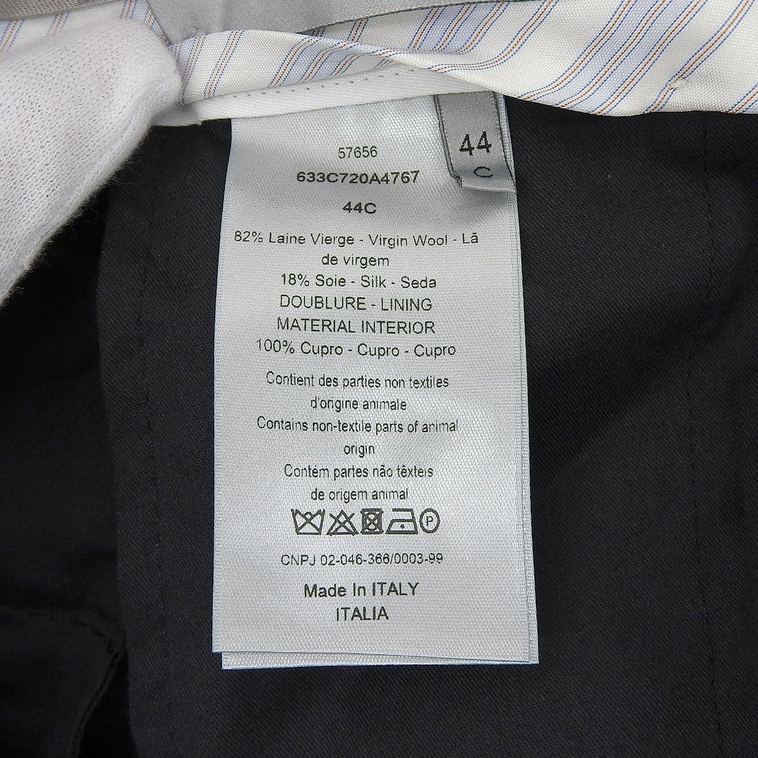 未使用品▲DIOR ディオール 633C720A4767 ウール シルク センタープレス テーパードパンツ スラックス ネイビー 44C 伊製 正規品 メンズ